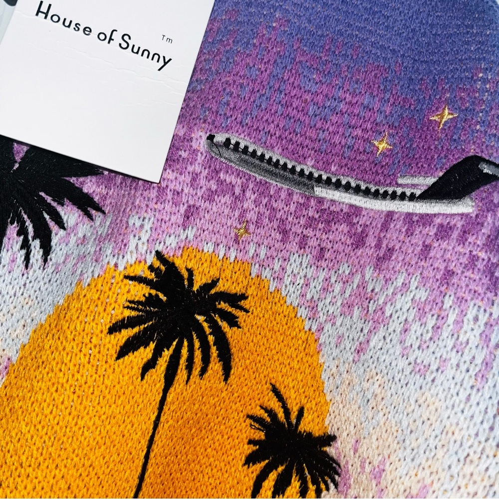 House of Sunny: Limited Edition Travel Flight Off-Shoulder Sweater Top - Picture 10 of 14